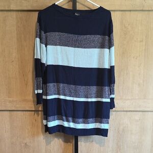 (J58) Simply Emma Navy Sweater Sz 3X